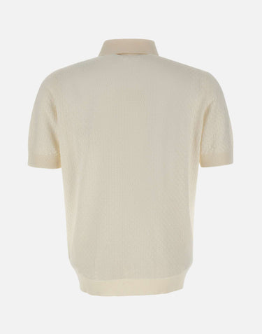 Polo in cotone a punto quadretto PL1MC CR14Q020 FILIPPO DE LAURENTIIS 