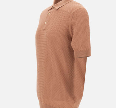 Polo in cotone a punto quadretto PL1MC CR14Q065 FILIPPO DE LAURENTIIS 