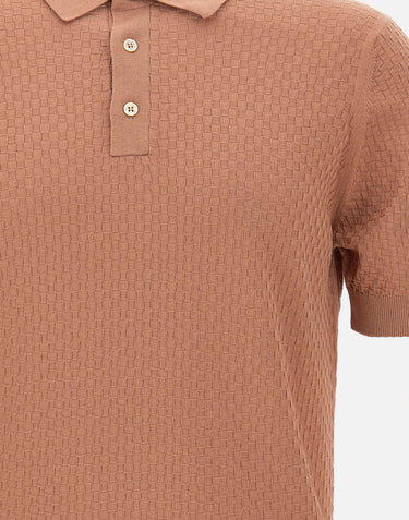 Polo in cotone a punto quadretto PL1MC CR14Q065 FILIPPO DE LAURENTIIS 