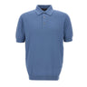 FILIPPO DE LAURENTIIS Polo in cotone a punto quadretto BLUE Uomo 