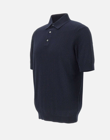 Polo in cotone a punto quadretto PL1MC CR14Q890 FILIPPO DE LAURENTIIS 
