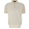 FILIPPO DE LAURENTIIS Polo in crêpe di cotone WHITE Uomo 