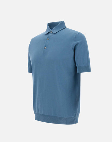 Polo in crepe di cotone PL1MC CR14R870 FILIPPO DE LAURENTIIS 
