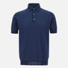 FILIPPO DE LAURENTIIS Polo in crêpe di cotone BLUE Uomo 