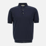FILIPPO DE LAURENTIIS Polo in crêpe di cotone BLUE Uomo 