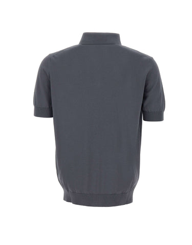 FILIPPO DE LAURENTIIS Polo in crèpe di cotone GREY Uomo 