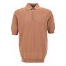 FILIPPO DE LAURENTIIS Polo in cotone con lavorazione a treccine BROWN Uomo 