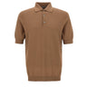 FILIPPO DE LAURENTIIS Polo in cotone con lavorazione a treccine BROWN Uomo 