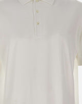 FILIPPO DE LAURENTIIS Polo in cotone crêpe WHITE Uomo 
