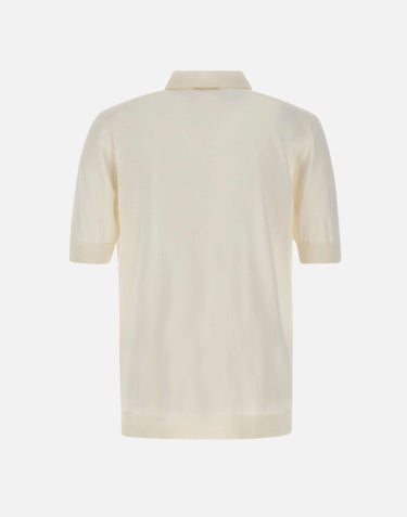 FILIPPO DE LAURENTIIS Polo "Paramontura" in cotone WHITE Uomo 
