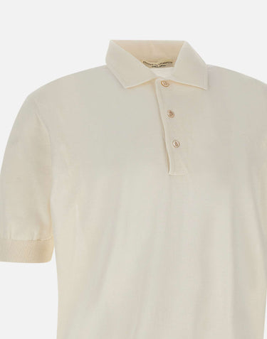 FILIPPO DE LAURENTIIS Polo "Paramontura" in cotone WHITE Uomo 