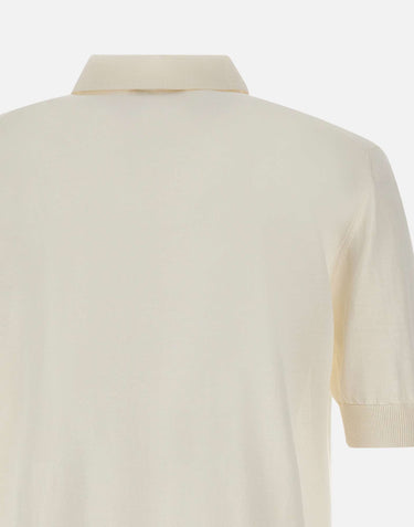 FILIPPO DE LAURENTIIS Polo "Paramontura" in cotone WHITE Uomo 