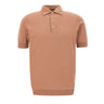 FILIPPO DE LAURENTIIS Polo in cotone crêpe BROWN Uomo 