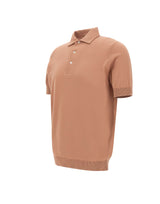 FILIPPO DE LAURENTIIS Polo in cotone crêpe BROWN Uomo 