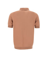 FILIPPO DE LAURENTIIS Polo in cotone crêpe BROWN Uomo 
