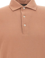 FILIPPO DE LAURENTIIS Polo in cotone crêpe BROWN Uomo 