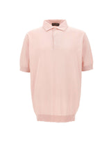 FILIPPO DE LAURENTIIS Polo in cotone crêpe Pink Uomo 