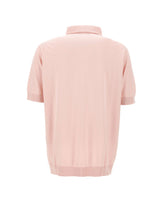 FILIPPO DE LAURENTIIS Polo in cotone crêpe Pink Uomo 