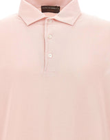 FILIPPO DE LAURENTIIS Polo in cotone crêpe Pink Uomo 