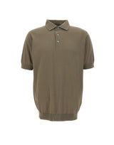 FILIPPO DE LAURENTIIS Polo in cotone crêpe GREEN Uomo 