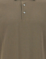 FILIPPO DE LAURENTIIS Polo in cotone crêpe GREEN Uomo 