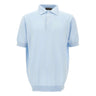 FILIPPO DE LAURENTIIS Polo in cotone crêpe Light Blue Uomo 