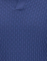 FILIPPO DE LAURENTIIS Polo skipper con trama operata BLUE Uomo 