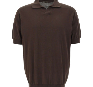 FILIPPO DE LAURENTIIS Polo in cotone BROWN Uomo 