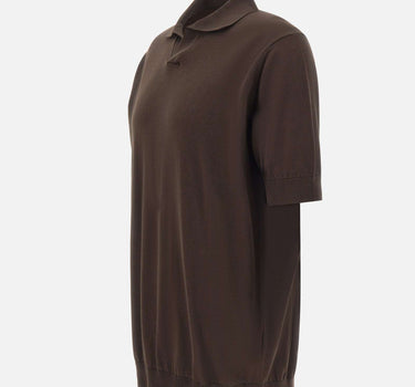 FILIPPO DE LAURENTIIS Polo in cotone BROWN Uomo 