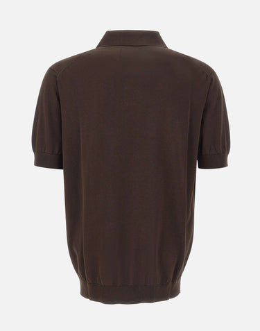 FILIPPO DE LAURENTIIS Polo in cotone BROWN Uomo 