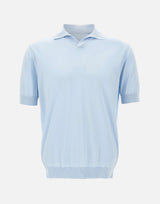 FILIPPO DE LAURENTIIS Polo in cotone Light Blue Uomo 