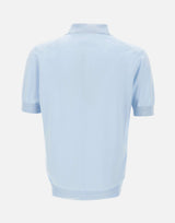 FILIPPO DE LAURENTIIS Polo in cotone Light Blue Uomo 