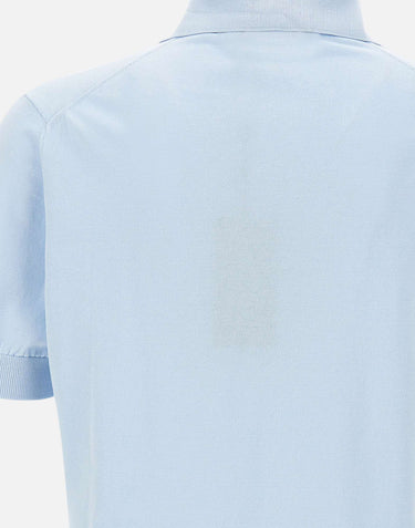FILIPPO DE LAURENTIIS Polo in cotone Light Blue Uomo 