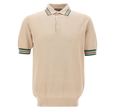 FILIPPO DE LAURENTIIS Polo con profili a contrasto BEIGE Uomo 