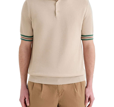FILIPPO DE LAURENTIIS Polo con profili a contrasto BEIGE Uomo 