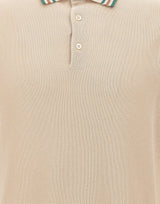 FILIPPO DE LAURENTIIS Polo con profili a contrasto BEIGE Uomo 