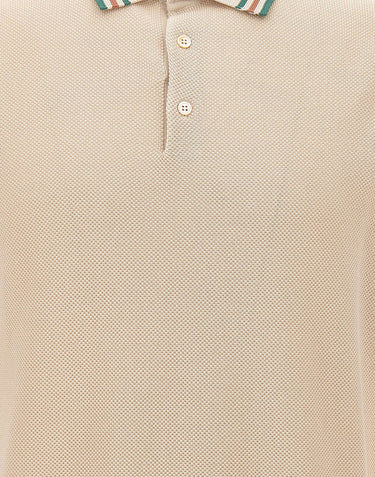 FILIPPO DE LAURENTIIS Polo con profili a contrasto BEIGE Uomo 