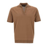 FILIPPO DE LAURENTIIS Polo Skipper in crèpe di cotone BROWN Uomo 