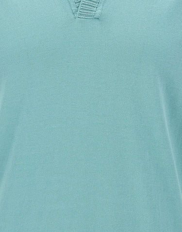 FILIPPO DE LAURENTIIS Polo Skipper in crèpe di cotone Light Blue Uomo 