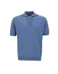 FILIPPO DE LAURENTIIS Polo Skipper in crèpe di cotone BLUE Uomo 