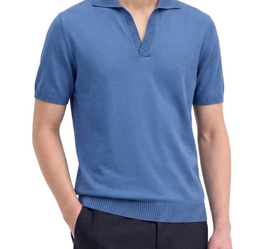 FILIPPO DE LAURENTIIS Polo Skipper in crèpe di cotone BLUE Uomo 