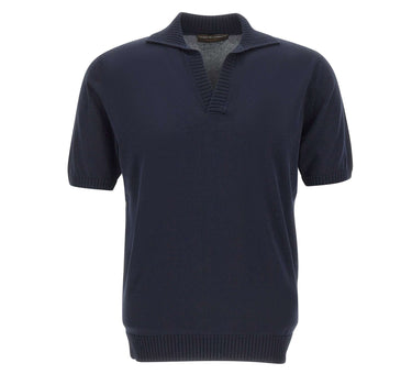 FILIPPO DE LAURENTIIS Polo Skipper in crèpe di cotone BLUE Uomo 