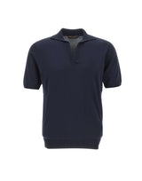 FILIPPO DE LAURENTIIS Polo Skipper in crèpe di cotone BLUE Uomo 
