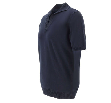 FILIPPO DE LAURENTIIS Polo Skipper in crèpe di cotone BLUE Uomo 