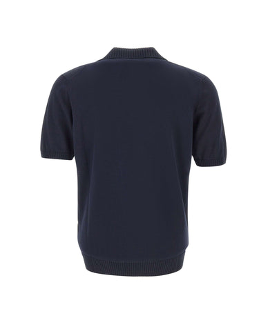 FILIPPO DE LAURENTIIS Polo Skipper in crèpe di cotone BLUE Uomo 