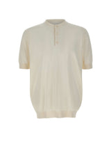 FILIPPO DE LAURENTIIS Maglia in cotone con bottoni WHITE Uomo 