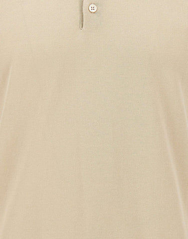 FILIPPO DE LAURENTIIS Maglia in cotone con bottoni BEIGE Uomo 