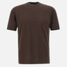 FILIPPO DE LAURENTIIS T-shirt in crepe di cotone BROWN Uomo 