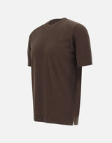 FILIPPO DE LAURENTIIS T-shirt in crepe di cotone BROWN Uomo 