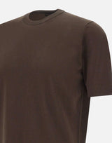 FILIPPO DE LAURENTIIS T-shirt in crepe di cotone BROWN Uomo 